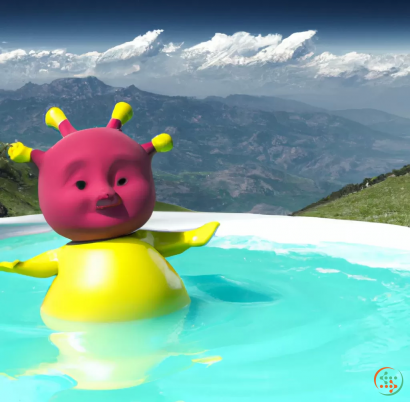 A toy in a pool