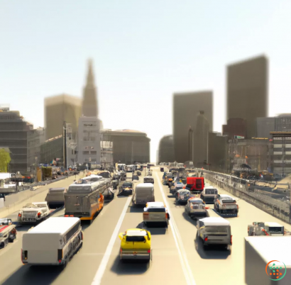 A busy highway with cars