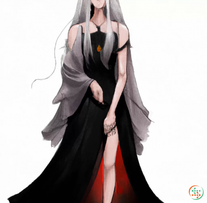 A person in a black dress