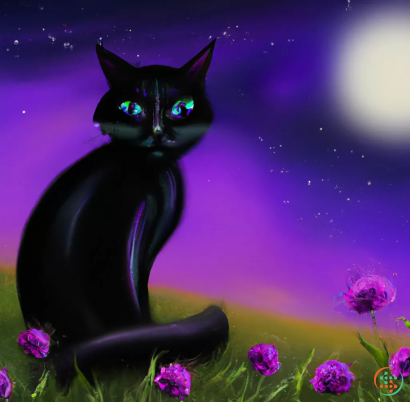 A cat with glowing eyes