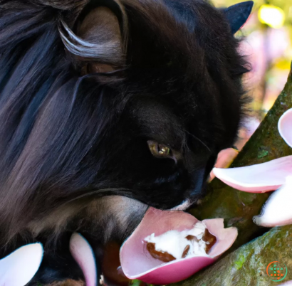 A black monkey eating