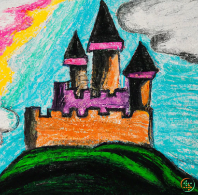 A painting of a castle