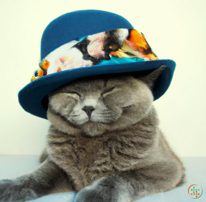 A cat wearing a hat