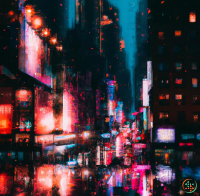 A city at night