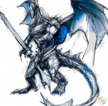 A drawing of a dragon