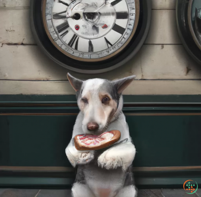 A dog holding a toy in its mouth