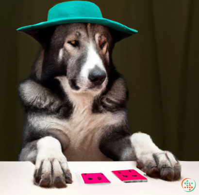 A dog wearing a hat