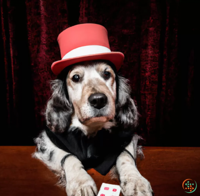 A dog wearing a hat