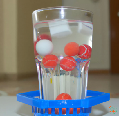 A glass jar with candy in it