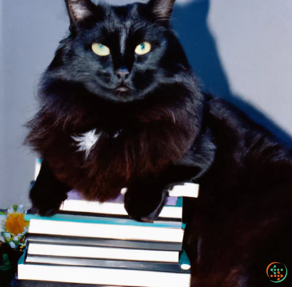 A black cat on a window ledge