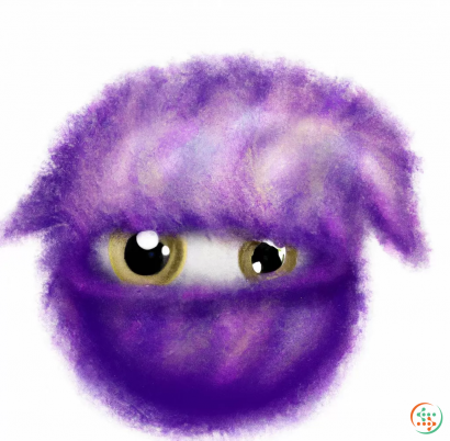 A purple stuffed animal