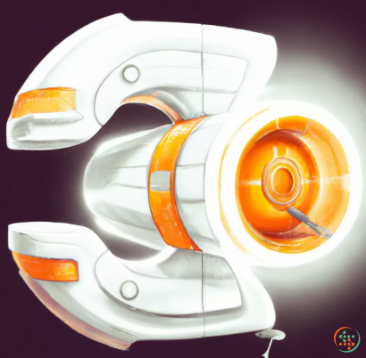 A close-up of a robot
