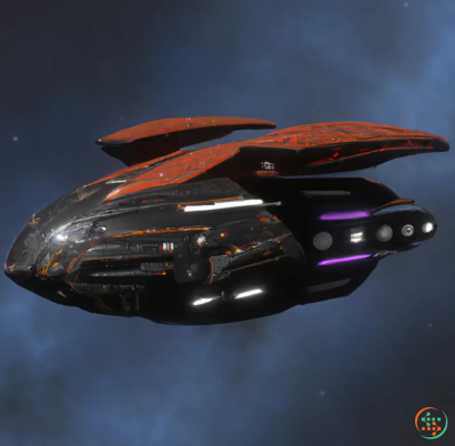 A spaceship in space