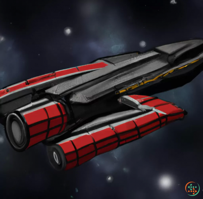 A space shuttle in space