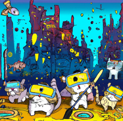 Map - A giant under water city full of cats wearing scuba gear