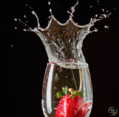 A glass vase with water