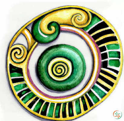 A colorful circular object