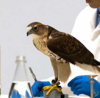 A bird on a gloved hand