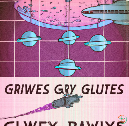 Diagram - A light colored poster of futuristic space battleship leaving planets and asteroids with caption "Gravity wells are for suckers" with a space-time wireframe showing gravity in the background, Cyberpunk