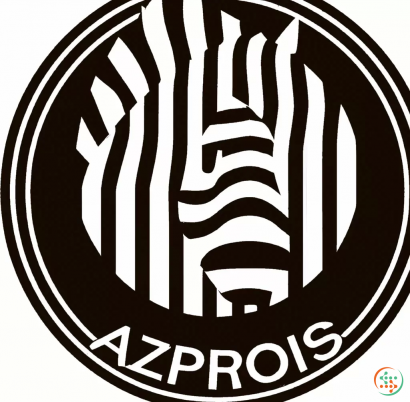 Logo - Digital Art of a logo showing stylized angular zebra in a circular pattern
