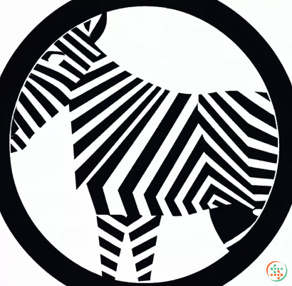 Icon - Digital Art of a logo showing stylized angular zebra in a circular pattern