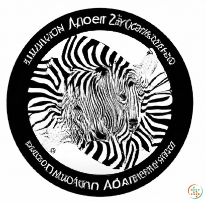 Logo - Digital Art of a logo showing stylized angular zebras in a circular pattern