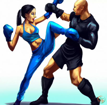 A man and woman in boxing gloves