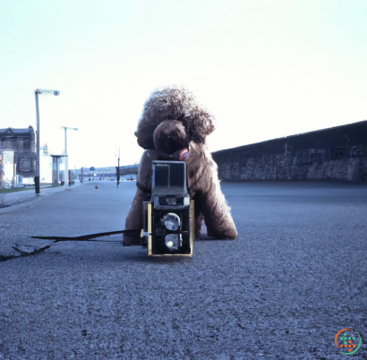 A person with a camera on a road