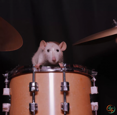 A rodent on a drum