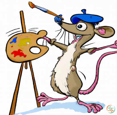 Diagram - A rat painting a picture