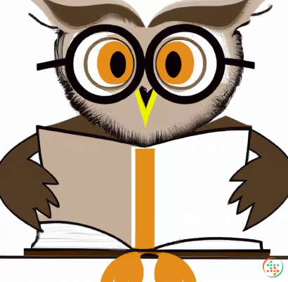 Icon - a reading owl