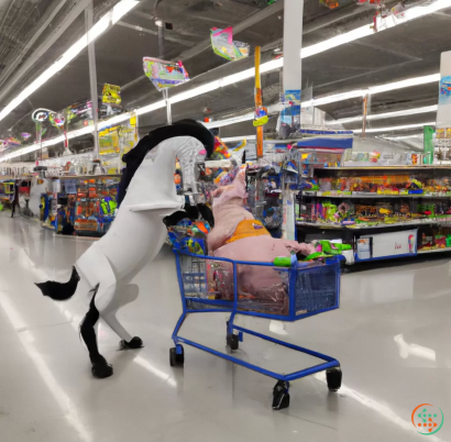 A white horse toy in a store