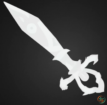A white and black knife