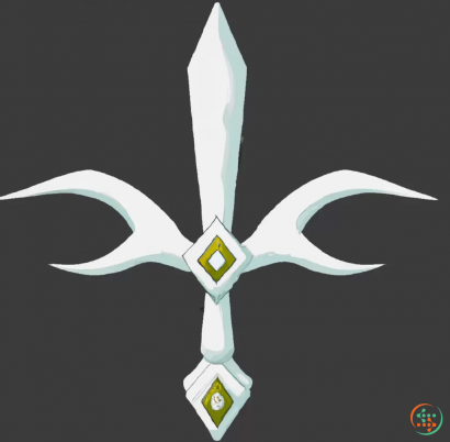A white and blue star