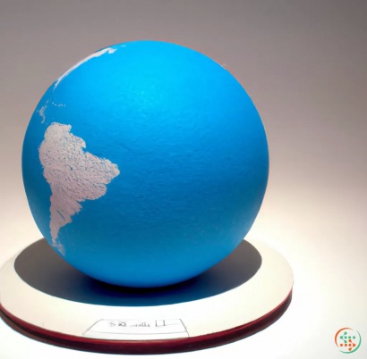 A blue globe on a stand