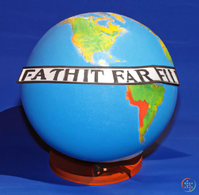 Logo - Photograph of actual depiction of the flat earth model