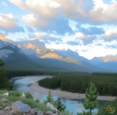 A river running through a valley