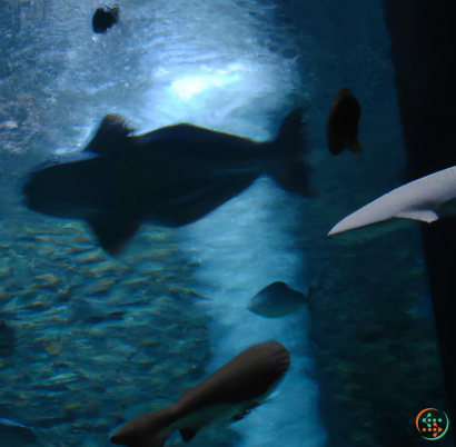 A group of fish swimming in the water