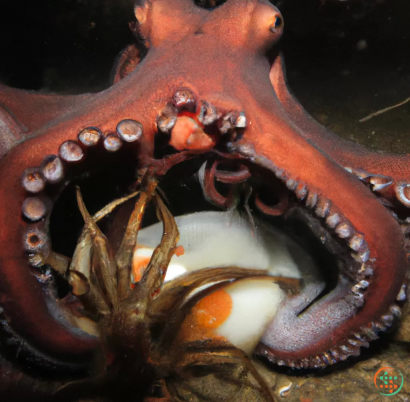 A close up of a octopus