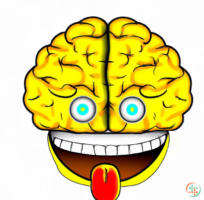 Diagram - An animated yellow face with a brain on the top