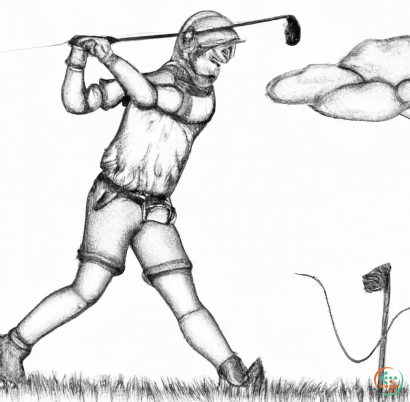 Diagram - Pencil Drawing of an anime viking golfing