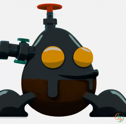 Icon - An oil and sludge Pokémon, big blob, metal pipes out of body, black colour