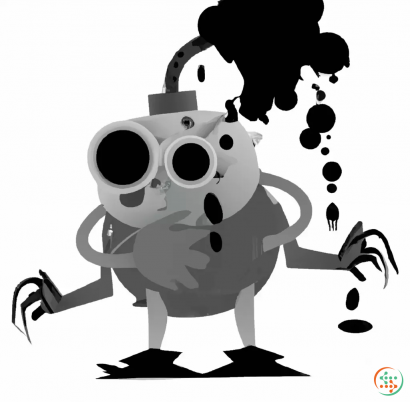 Icon - An oil and sludge Pokémon, big blob, metal pipes out of body, black colour