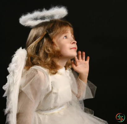 A person wearing a white dress and a white feathered hat