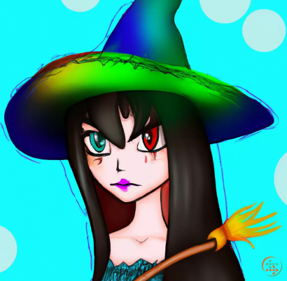 Logo - Anime Mexican witch