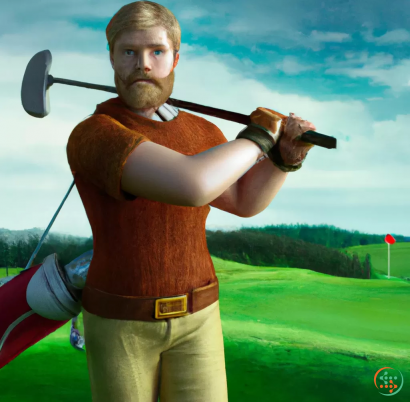 A person holding a golf club