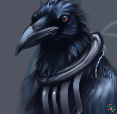 A black bird with a long beak