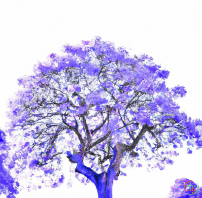 A tree with purple flowers