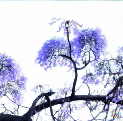 A tree with purple flowers