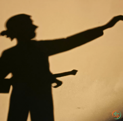 A silhouette of a person